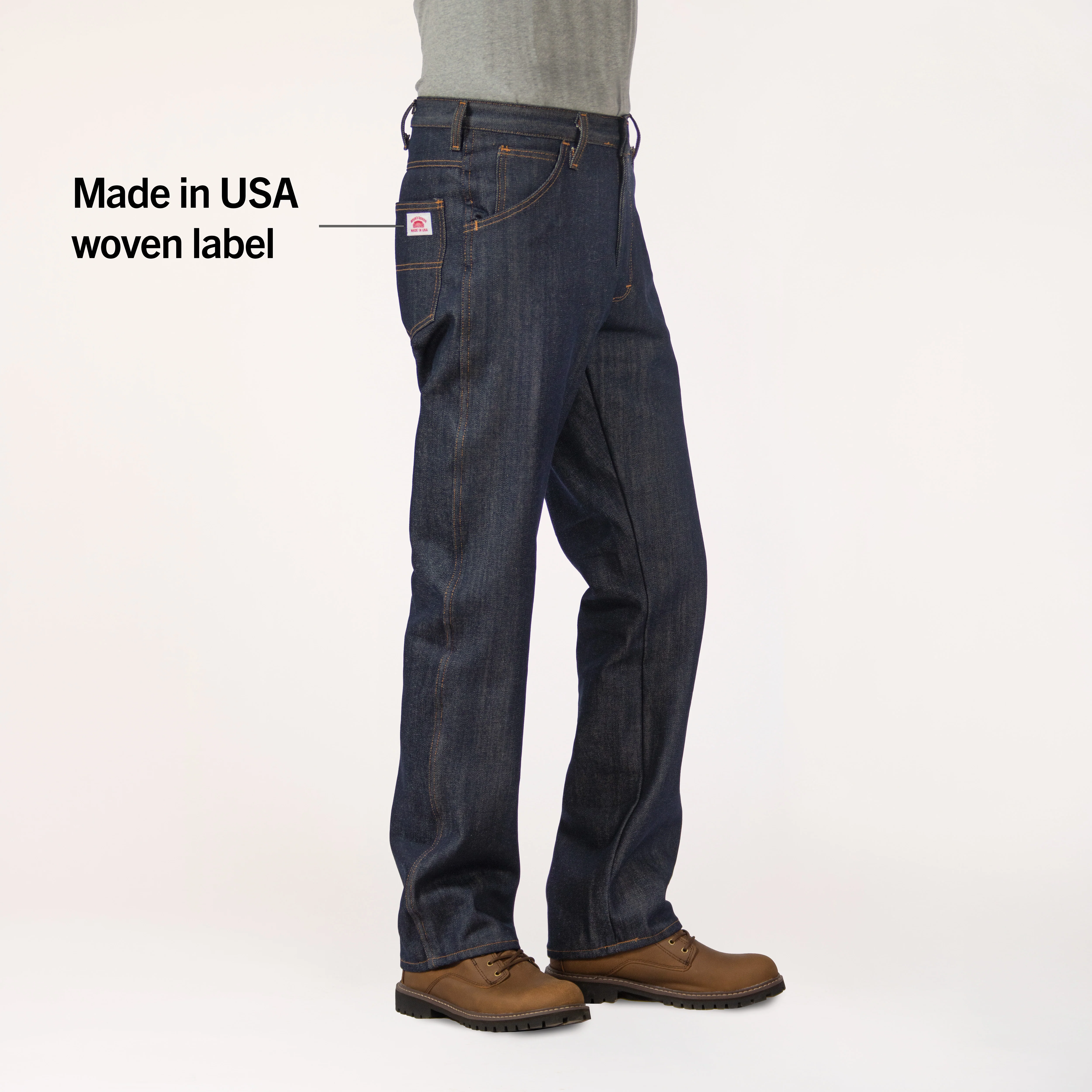 #147 American Made Jean Rigid Unwashed 14 oz. Everyday Five Pocket Jean - Image 4
